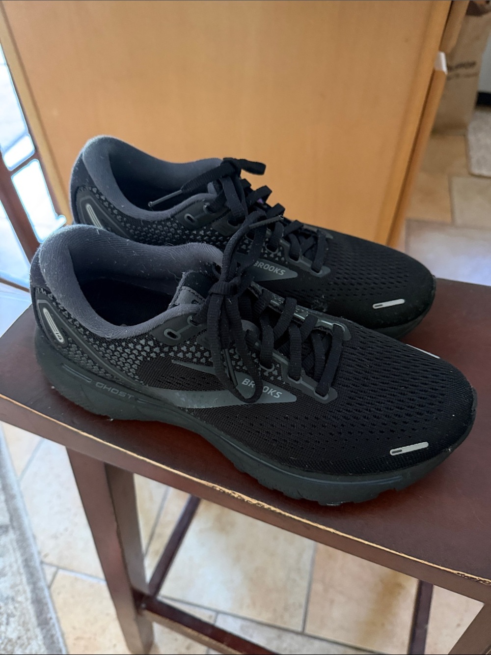 Brooks Womens Ghost Running Shoes - Black